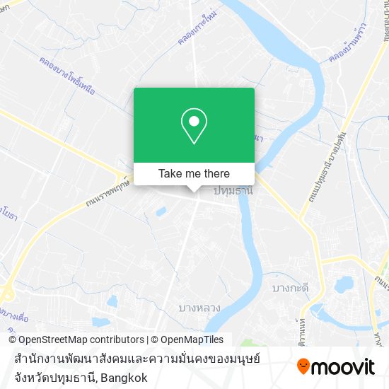 สำนักงานพัฒนาสังคมและความมั่นคงของมนุษย์ จังหวัดปทุมธานี map