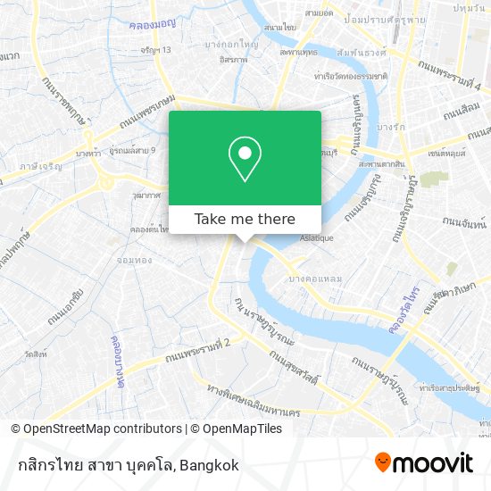 กสิกรไทย สาขา บุคคโล map
