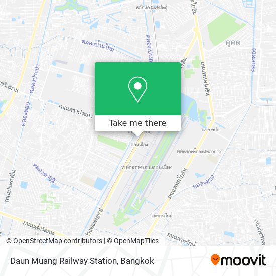 Daun Muang Railway Station map