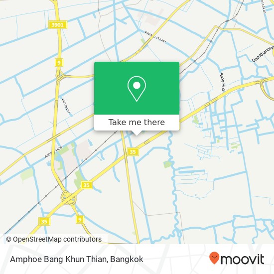 Amphoe Bang Khun Thian map