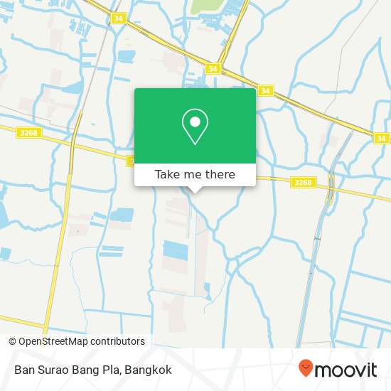 Ban Surao Bang Pla map