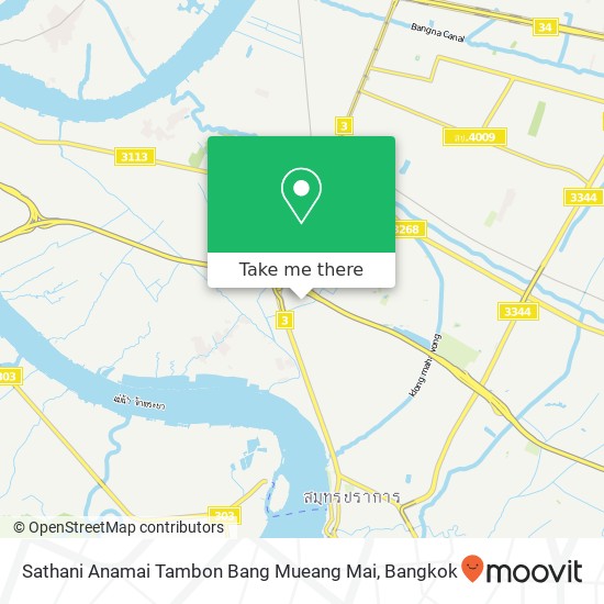 Sathani Anamai Tambon Bang Mueang Mai map