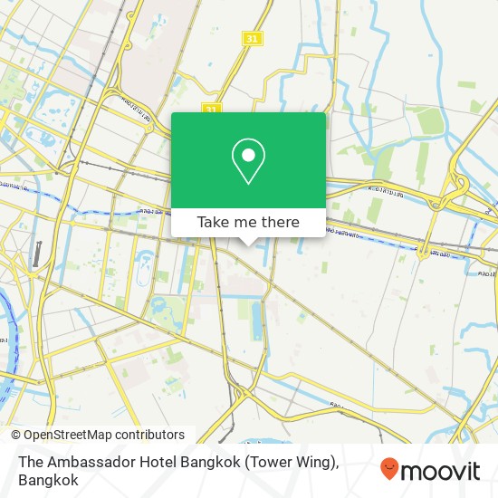 The Ambassador Hotel Bangkok (Tower Wing) map