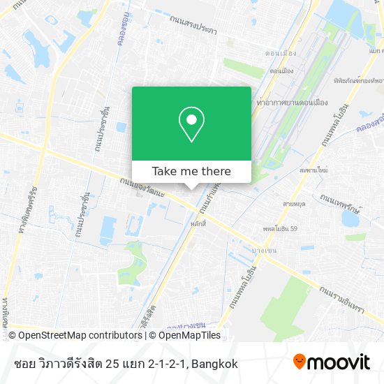 ซอย วิภาวดีรังสิต 25 แยก 2-1-2-1 map