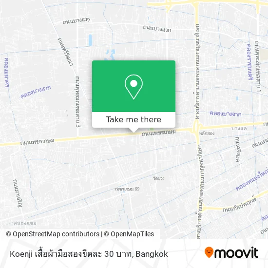 Koenji เสื้อผ้ามือสองขีดละ 30 บาท map