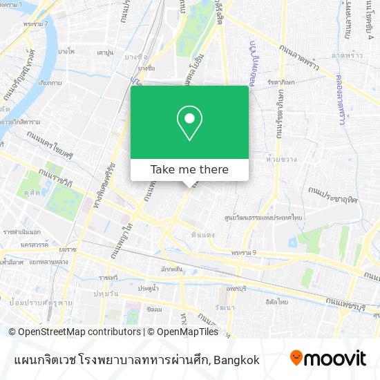 แผนกจิตเวช โรงพยาบาลทหารผ่านศึก map