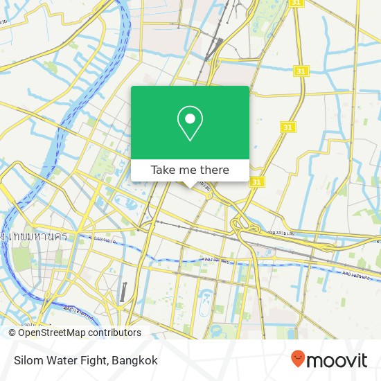 Silom Water Fight map