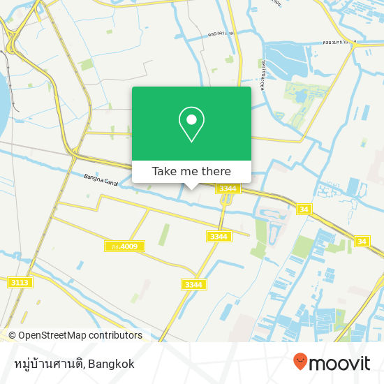 หมู่บ้านศานติ map