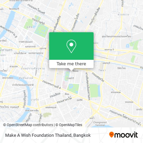 Make A Wish Foundation Thailand map