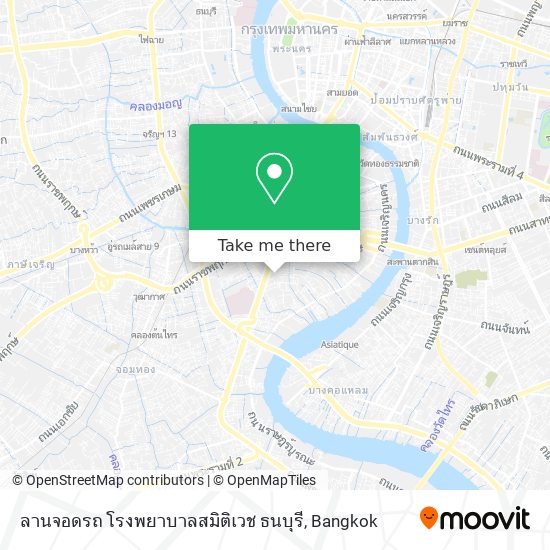 ลานจอดรถ โรงพยาบาลสมิติเวช ธนบุรี map