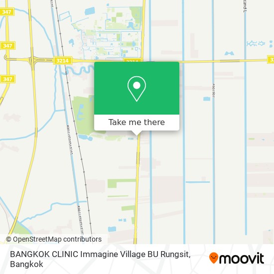 BANGKOK CLINIC Immagine Village BU Rungsit map