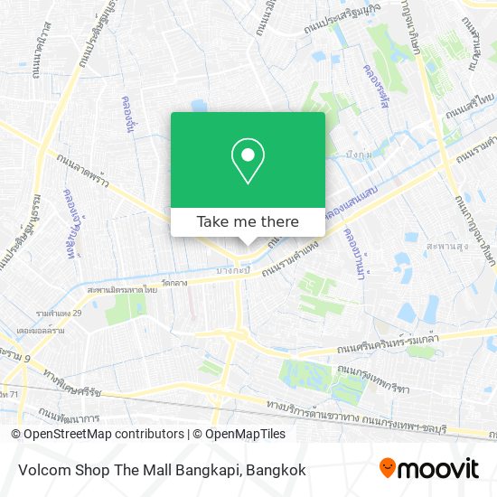 Volcom Shop The Mall Bangkapi map