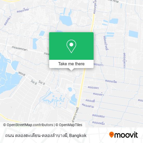 ถนน คลองตะเคียน-คลองลำบางผี map