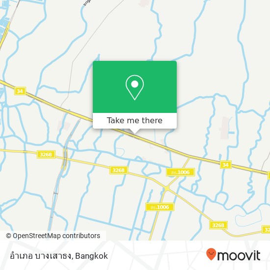 อำเภอ บางเสาธง map