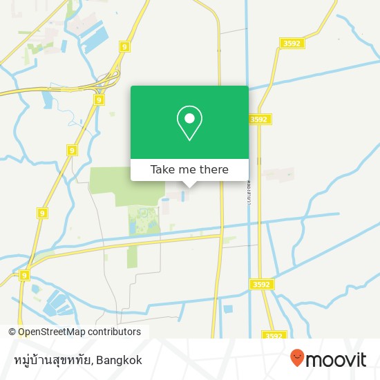 หมู่บ้านสุขหทัย map