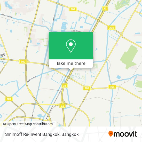 Smirnoff Re-Invent Bangkok map