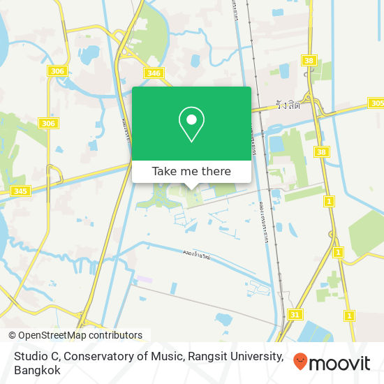 Studio C, Conservatory of Music, Rangsit University map