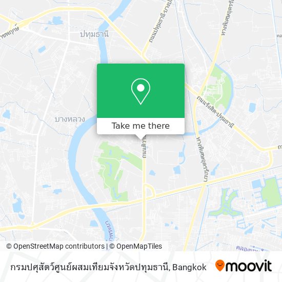 กรมปศุสัตว์ศูนย์ผสมเทียมจังหวัดปทุมธานี map