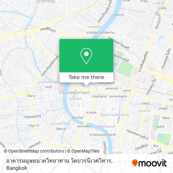 อาคารมนุษยนาควิทยาทาน วัดบวรนิเวศวิหาร map