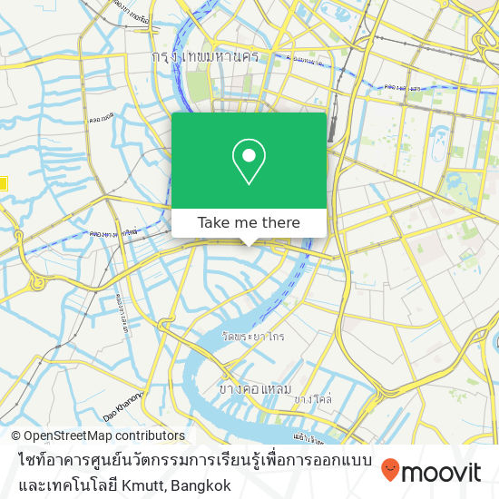 ไซท์อาคารศูนย์นวัตกรรมการเรียนรู้เพื่อการออกแบบและเทคโนโลยี Kmutt map