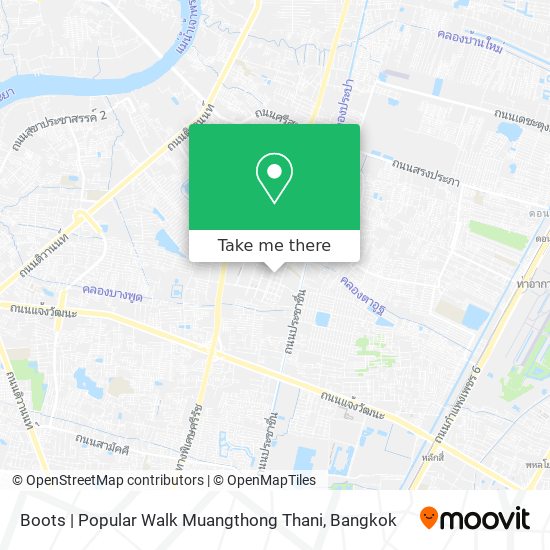 Boots | Popular Walk Muangthong Thani map