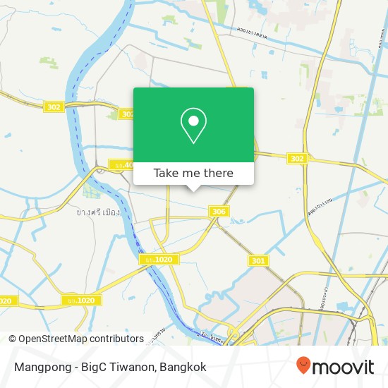 Mangpong - BigC Tiwanon map