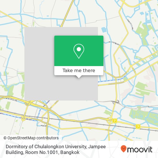 Dormitory of Chulalongkon University, Jampee Building, Room No.1001 map