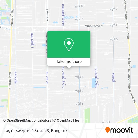 หมู่บ้านพฤกษา13คลอง3 map