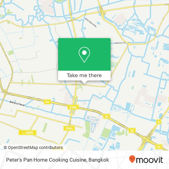 Peter's Pan Home Cooking Cuisine map