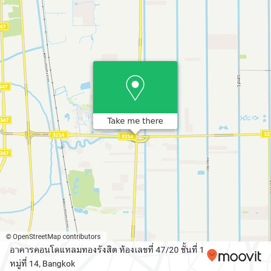 อาคารคอนโดแหลมทองรังสิต ห้องเลขที่ 47 / 20 ชั้นที่ 1 หมู่ที่ 14 map