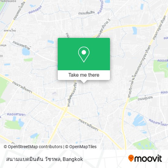 สนามแบดมินตัน วัชรพล map