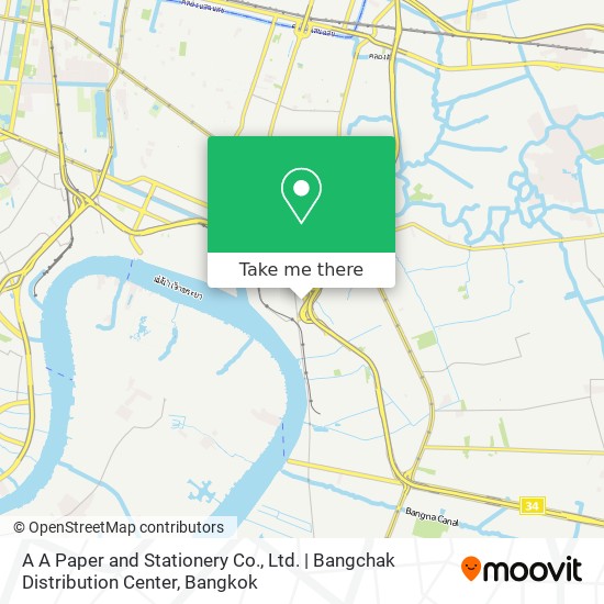 A A Paper and Stationery Co., Ltd. | Bangchak Distribution Center map