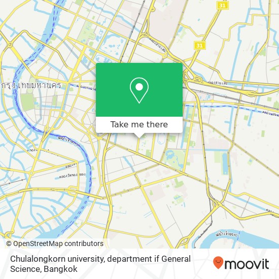 Chulalongkorn university, department if General Science map