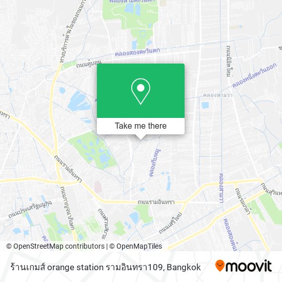 ร้านเกมส์ orange station รามอินทรา109 map