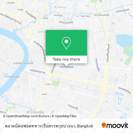ตลาดนัดแฟลตทหารเรือสรรพวุธบางนา map