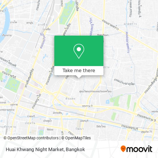 Huai Khwang Night Market map