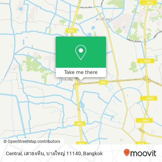 Central, เสาธงหิน, บางใหญ่ 11140 map