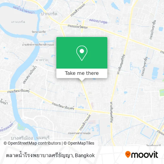 ตลาดน้ำโรงพยาบาลศรีธัญญา map
