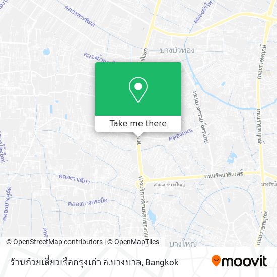 ร้านก๋วยเตี๋ยวเรือกรุงเก่า อ.บางบาล map