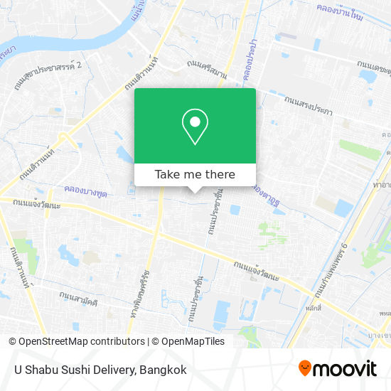 U Shabu Sushi Delivery map