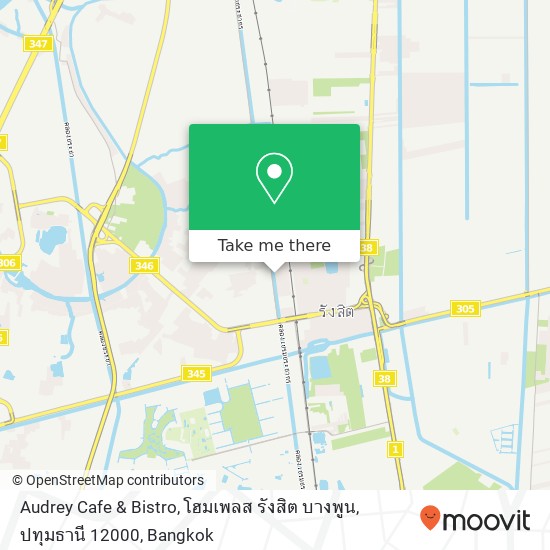 Audrey Cafe & Bistro, โฮมเพลส รังสิต บางพูน, ปทุมธานี 12000 map