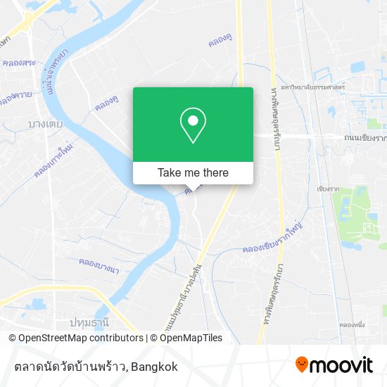 ตลาดนัดวัดบ้านพร้าว map