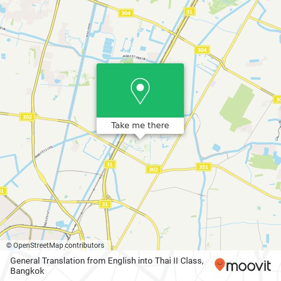 General Translation from English into Thai II Class map