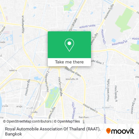 Royal Automobile Association Of Thailand (RAAT) map