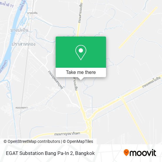EGAT Substation Bang Pa-In 2 map