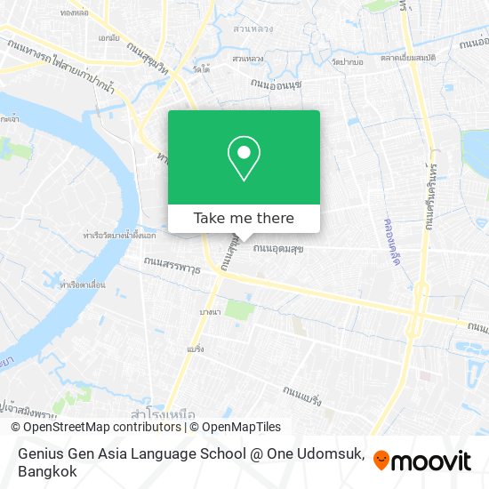 Genius Gen Asia Language School @ One Udomsuk map