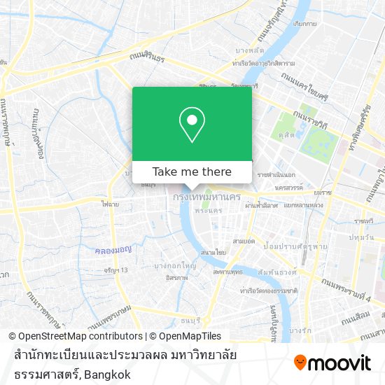 สำนักทะเบียนและประมวลผล มหาวิทยาลัยธรรมศาสตร์ map