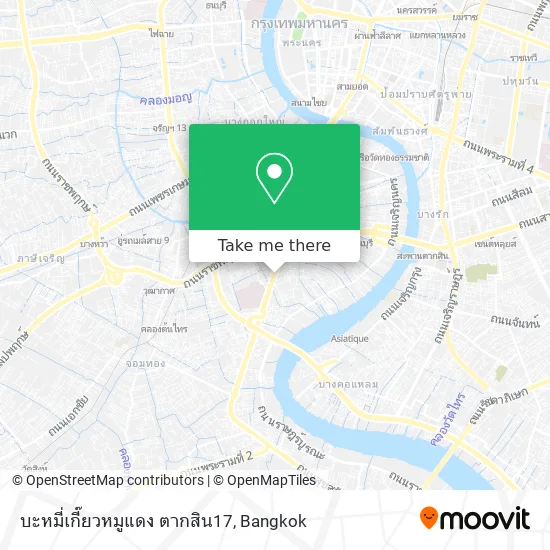 บะหมี่เกี๊ยวหมูแดง ตากสิน17 map
