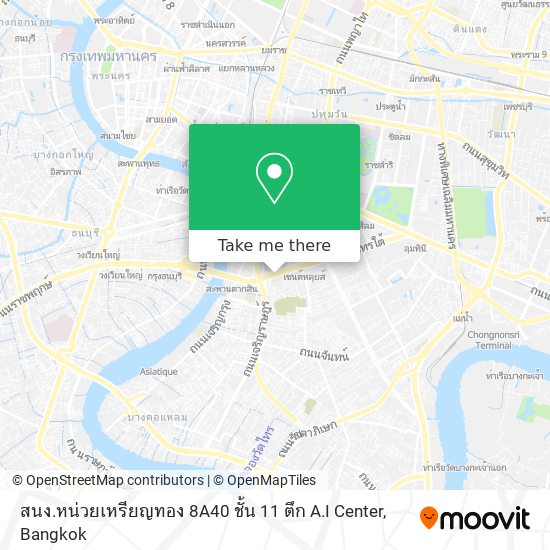 สนง.หน่วยเหรียญทอง 8A40 ชั้น 11 ตึก A.I Center map