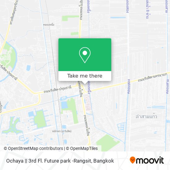 Ochaya || 3rd Fl. Future park -Rangsit map